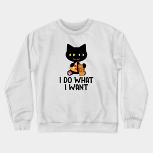 Kitten Attitude Design Crewneck Sweatshirt